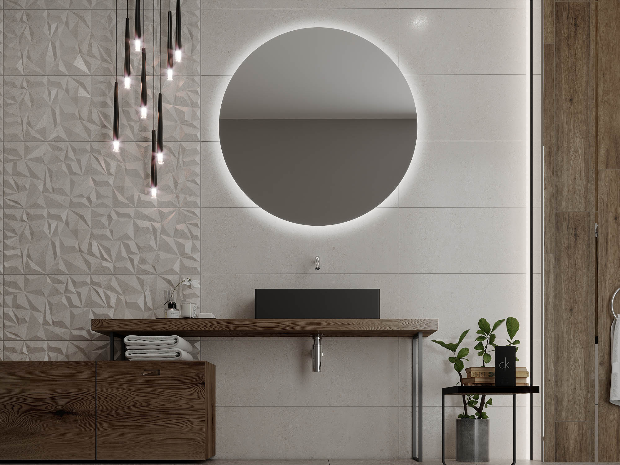 C3 Okroglo ogledalo z LED osvetlitvijo C3 - slika 1