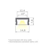 ALU profil BASELYTE-10 LOW (ČRN) - slika 2