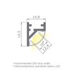 ALU profil MAGLYTE-10 ANGULAR (ANODIZIRAN) - slika 2